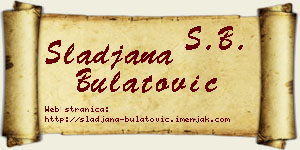 Slađana Bulatović vizit kartica